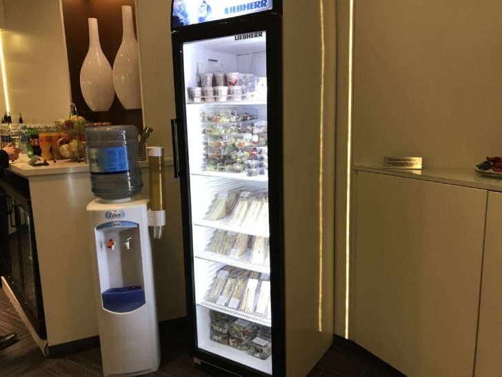 a cooler with a glass door