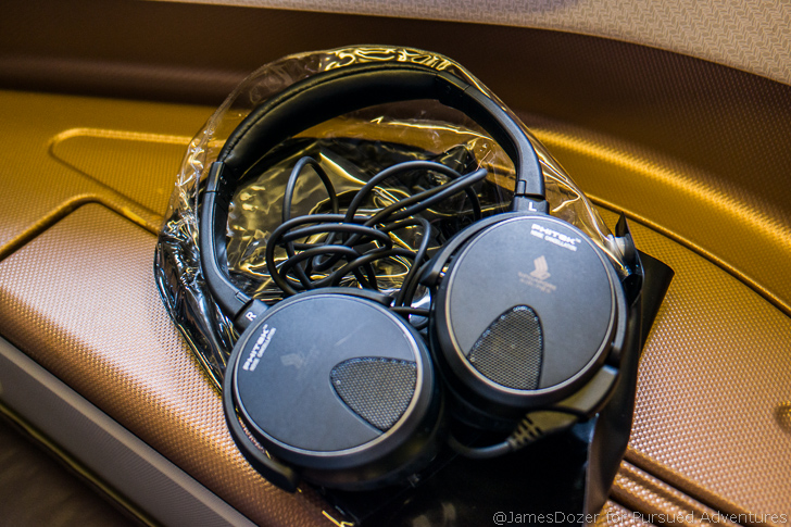 Singapore Airlines Business Class headphones