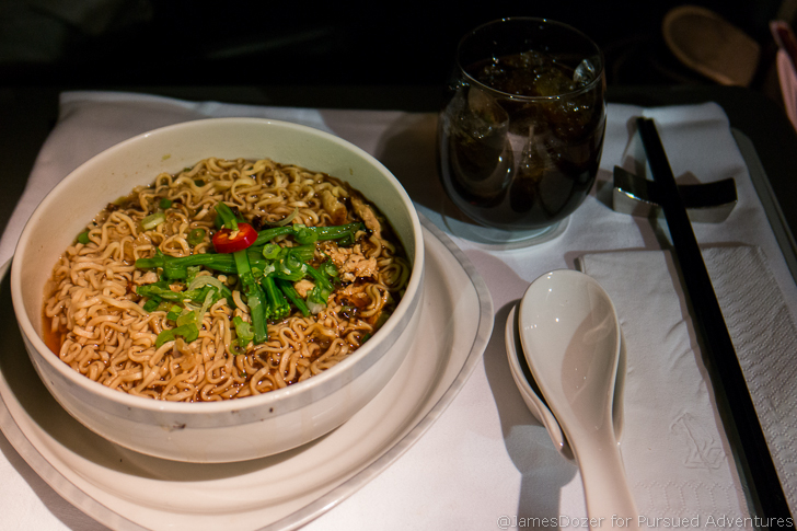 Singapore Airlines Business Class snack