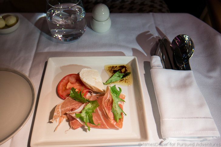 Singapore Airlines Business Class meal