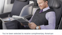 a man reading a newspaper on a plane