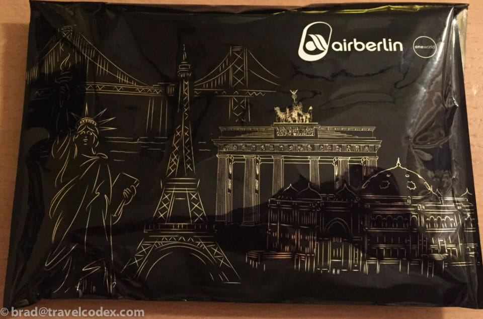 a black plastic bag with a picture of a monument and a statue on it