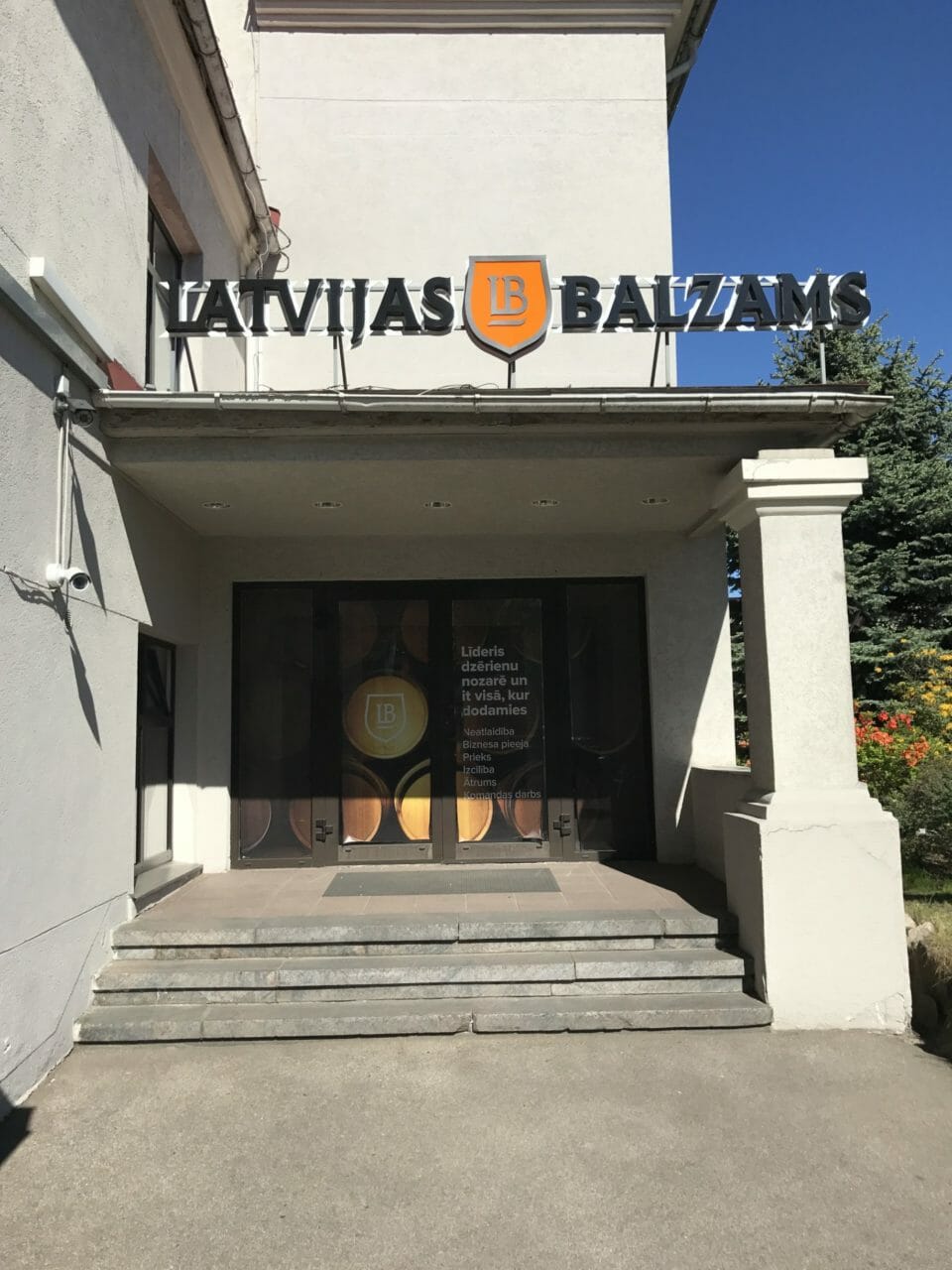 a building with a sign on the front