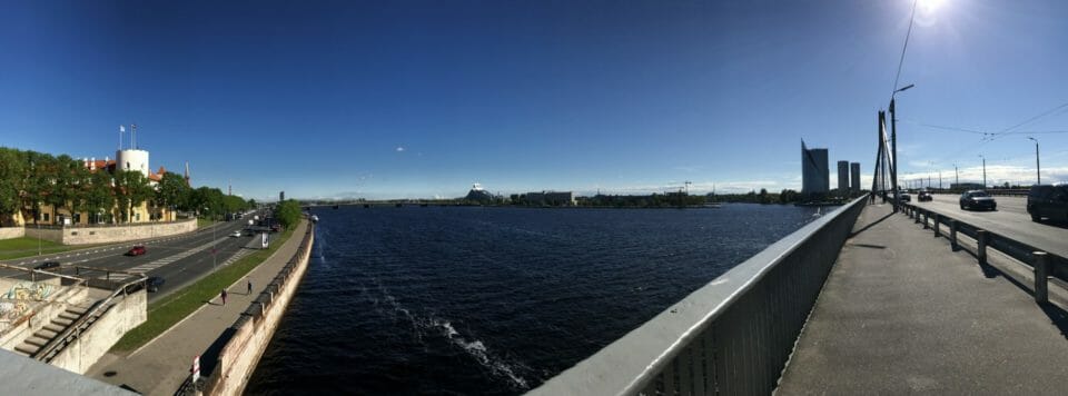 a body of water with a body of water behind it