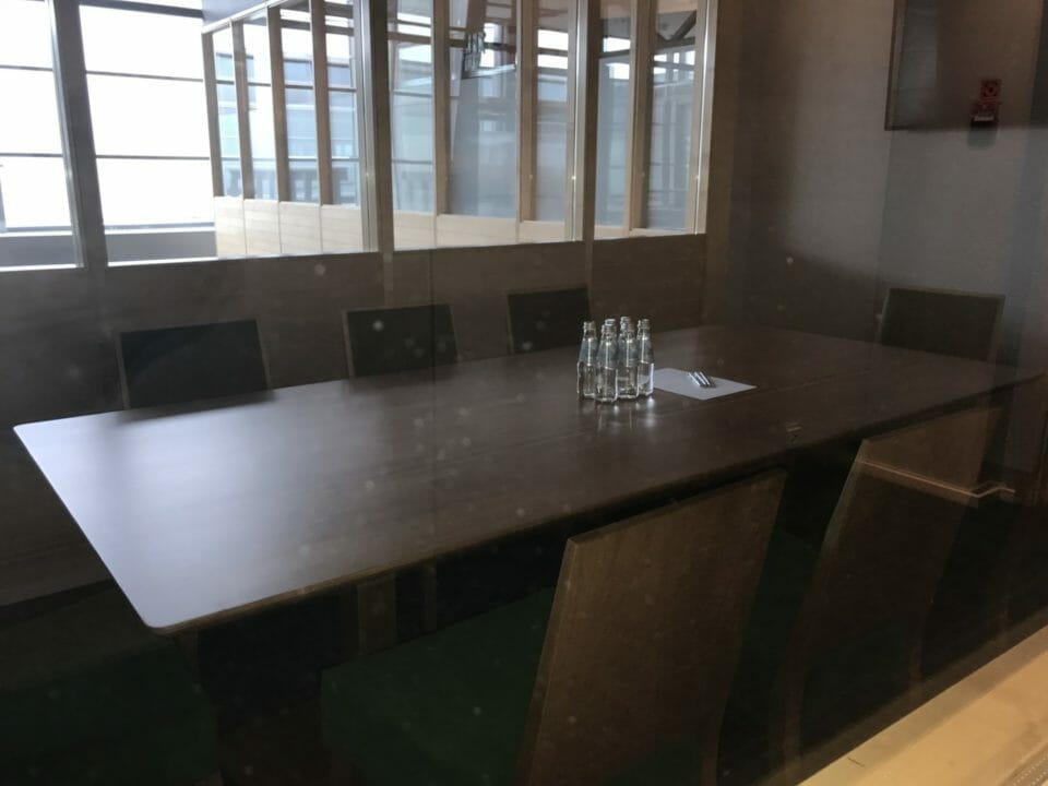 a table with bottles on it