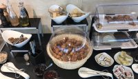 a table with food items on it