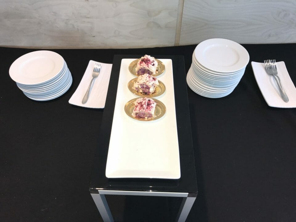 a plate with food on it