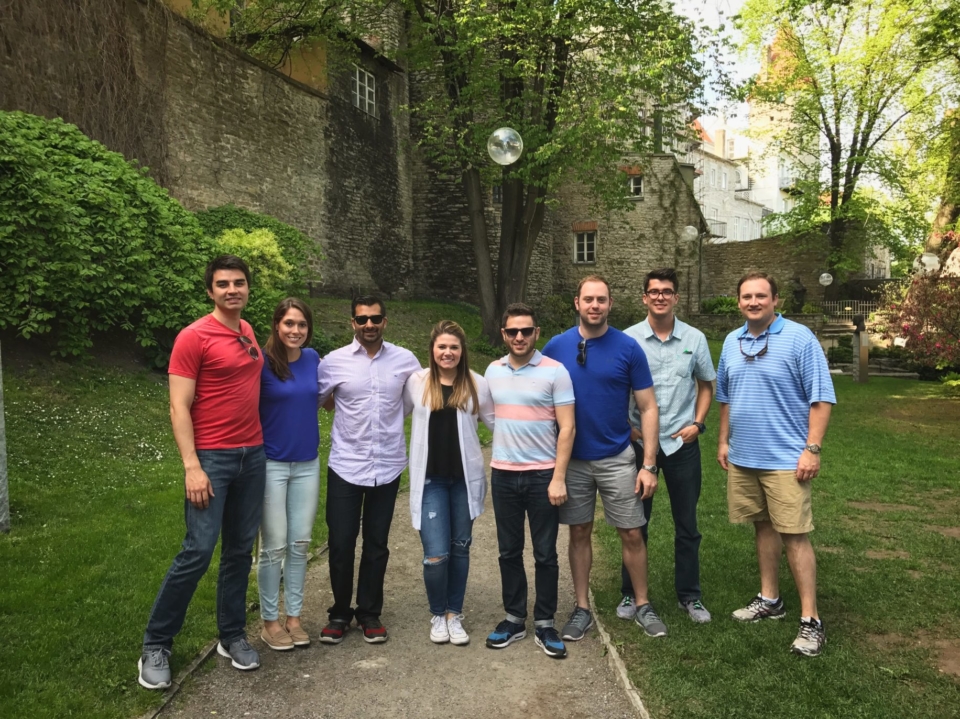 a group of people posing for a photo