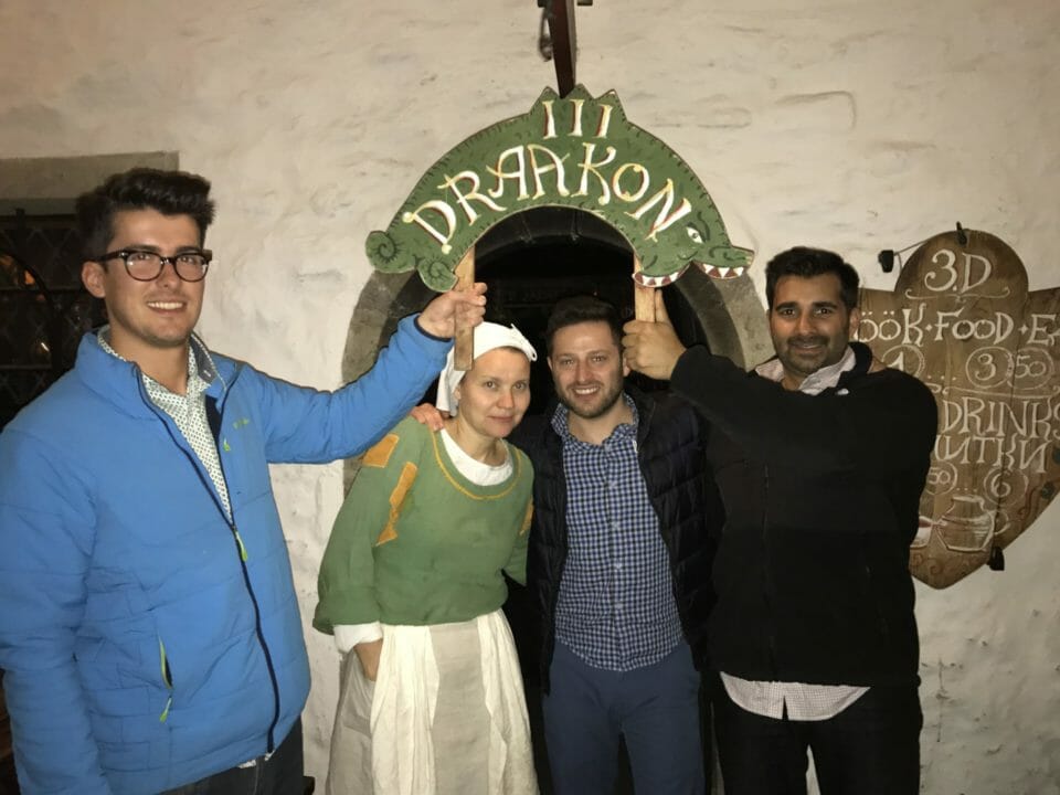 a group of people posing for a photo