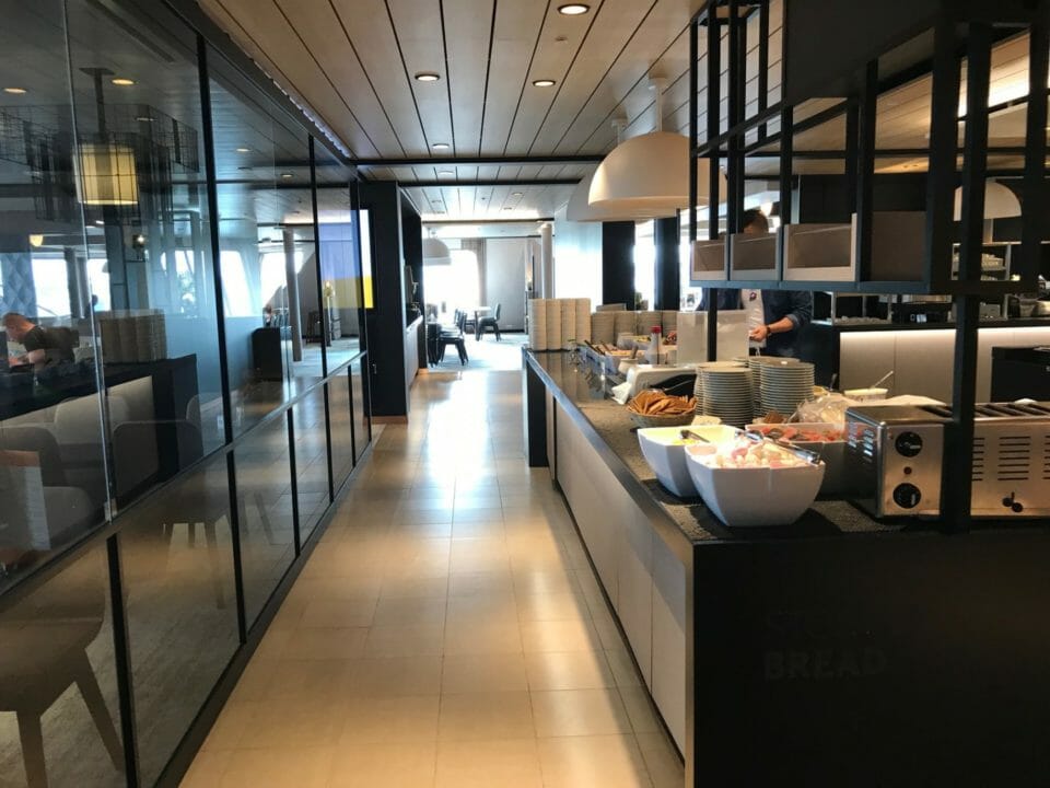 a food buffet in a restaurant