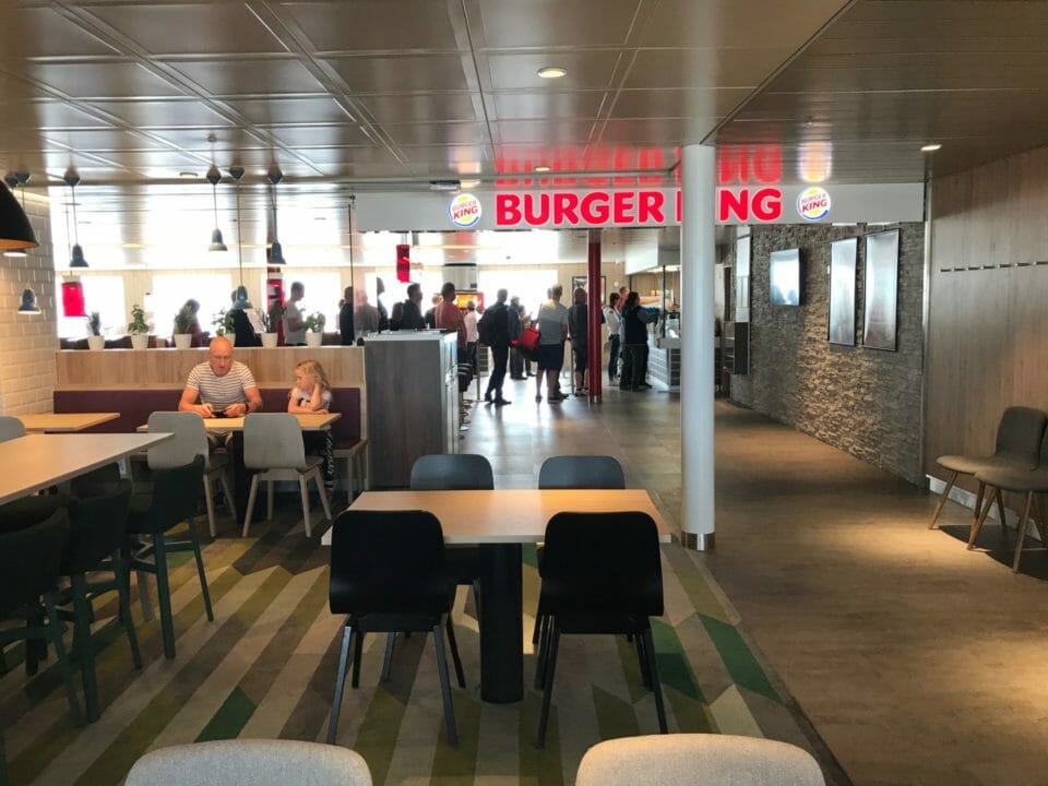 a group of people inside a restaurant