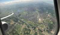 an aerial view of a city