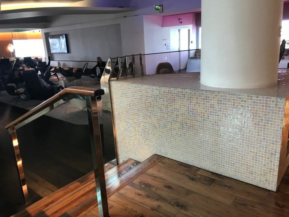 a staircase in a building