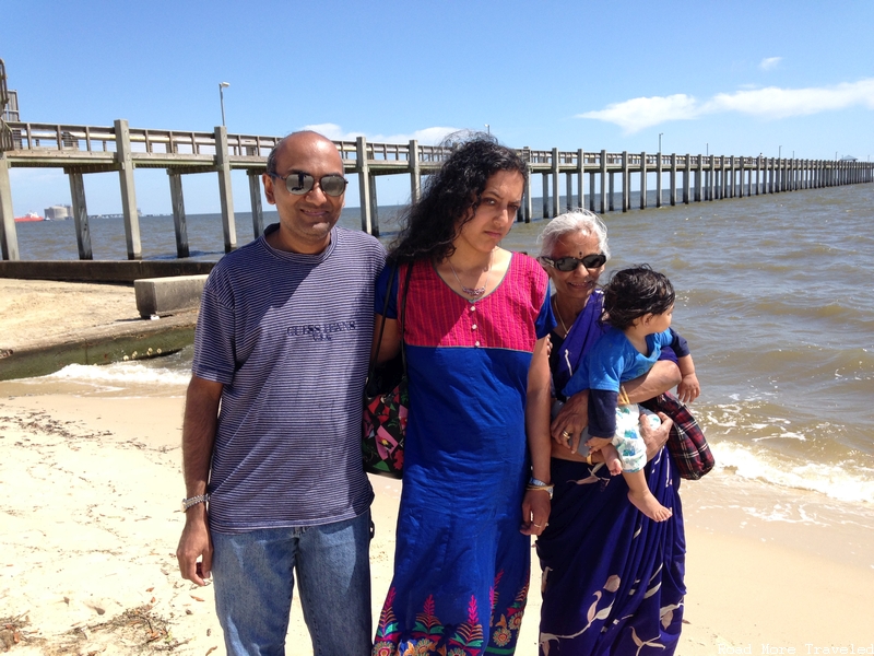Family photo at the Pascagoula Pier