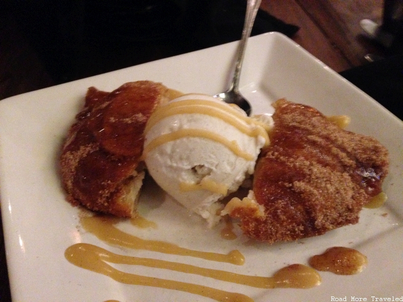 Fried apple pie w/ ice cream