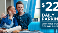a man and woman sitting together with luggage