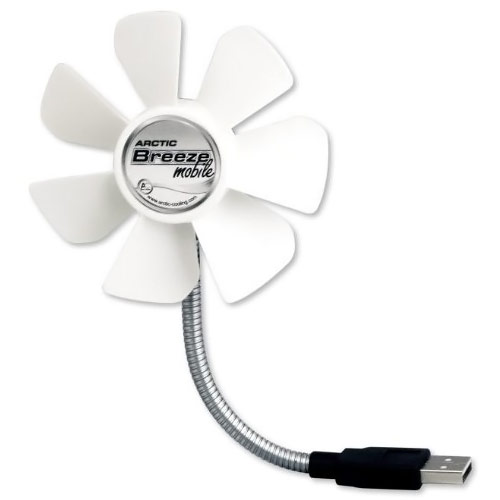 a white fan with a flexible cord