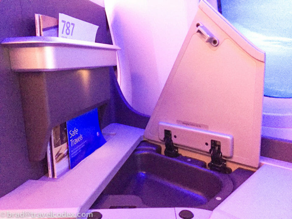 a seat in an airplane