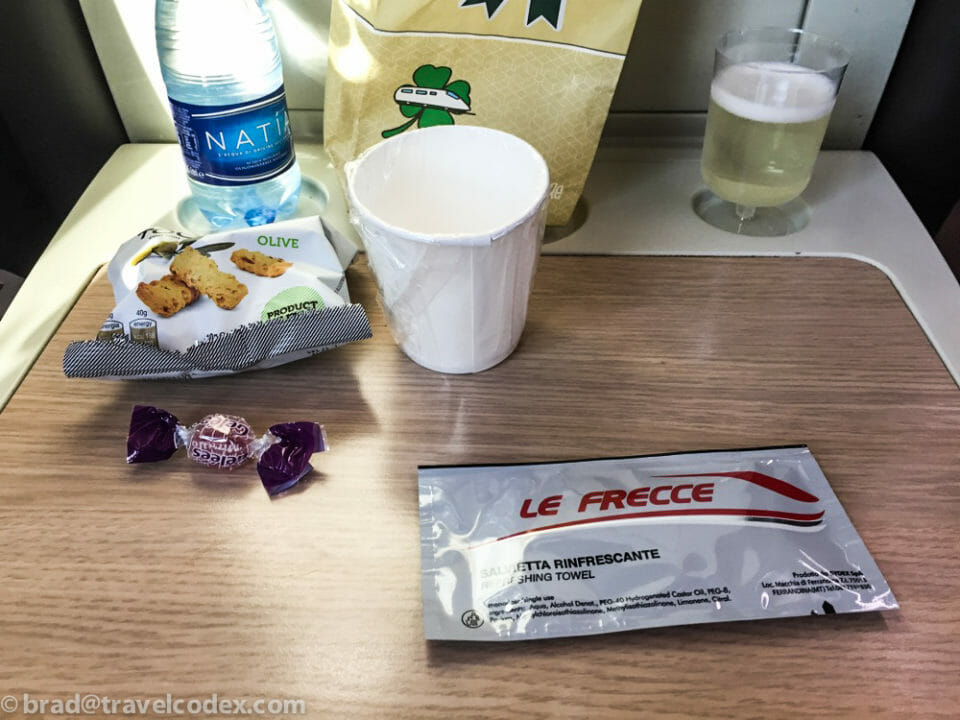 a table with food and drinks on it