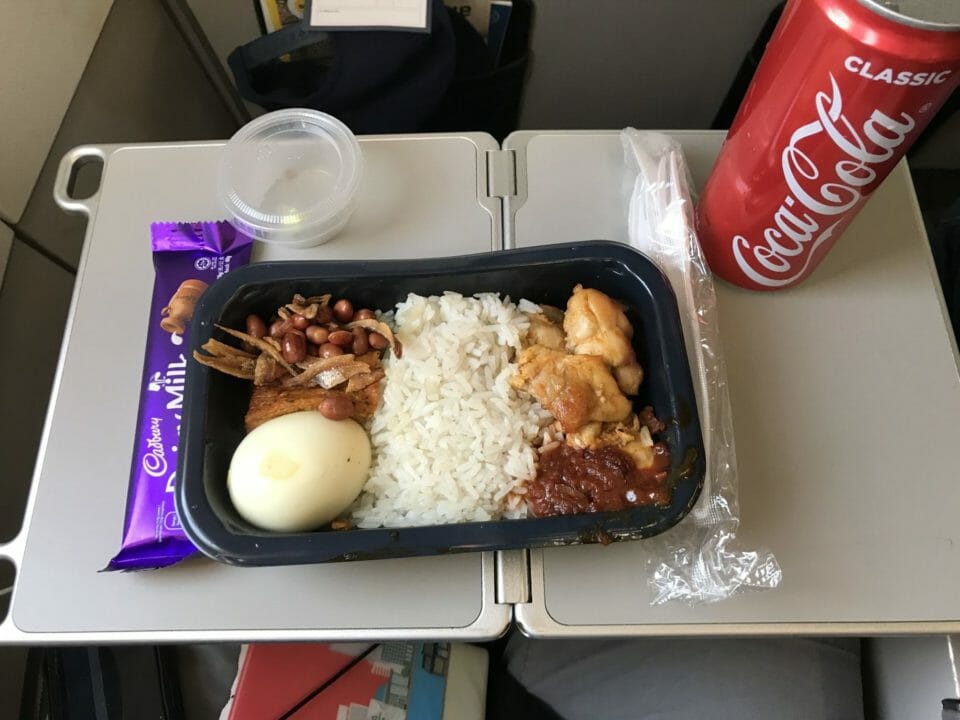 a tray of food on a table