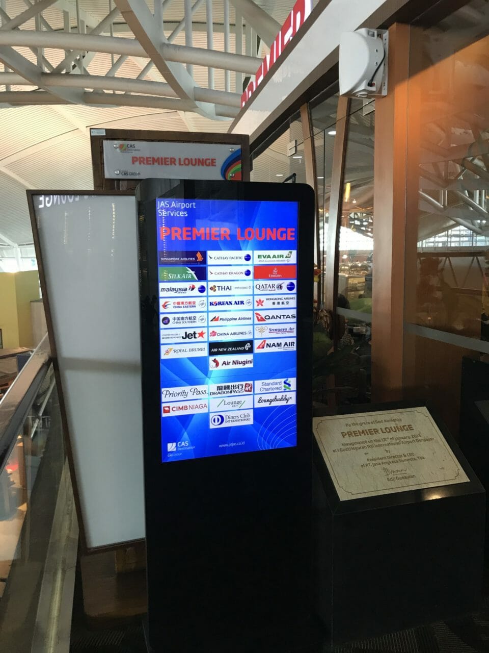 a sign in a building