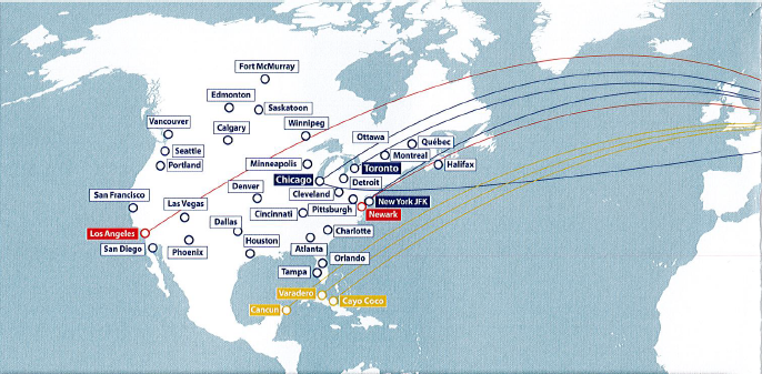 a map of cities and lines
