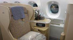 a seat in an airplane