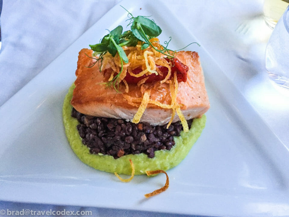 a plate of food on a table