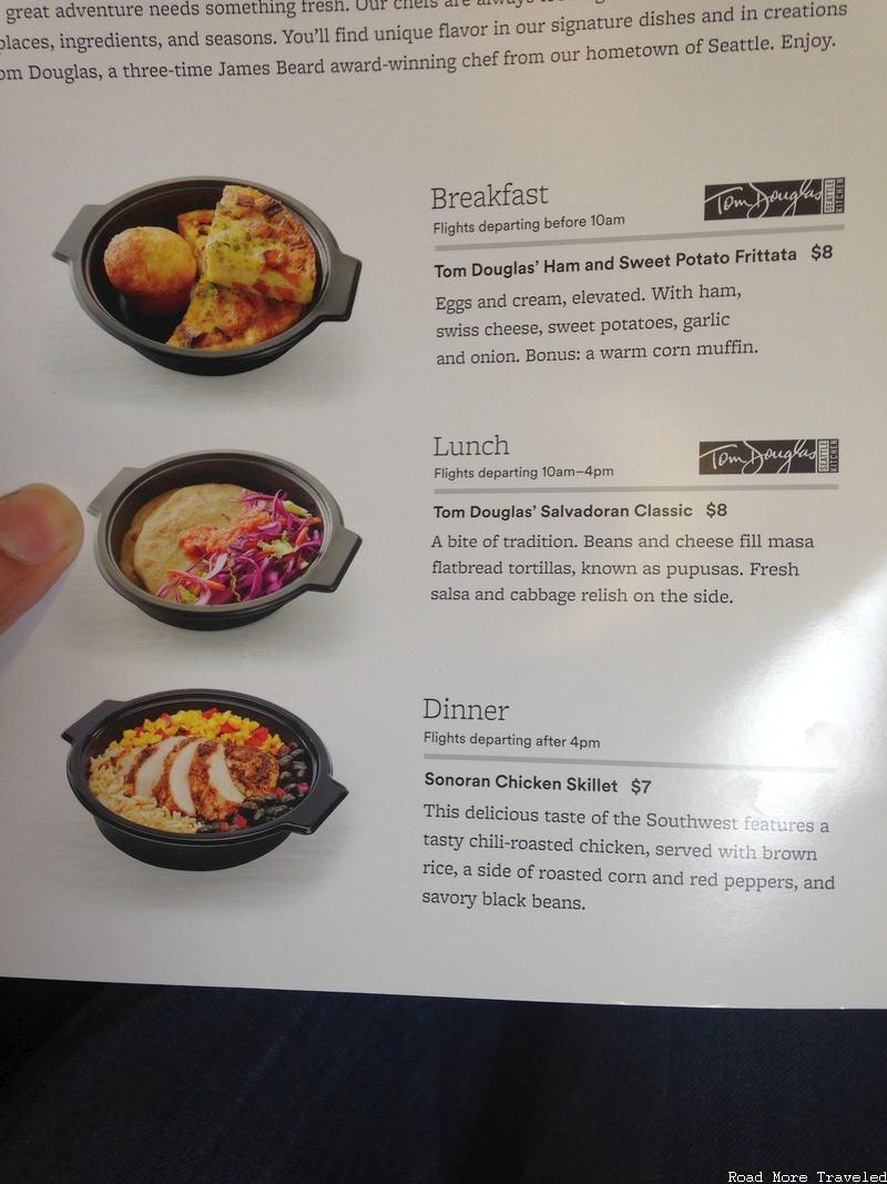 Alaska Airlines E-175 Main Cabin - main courses