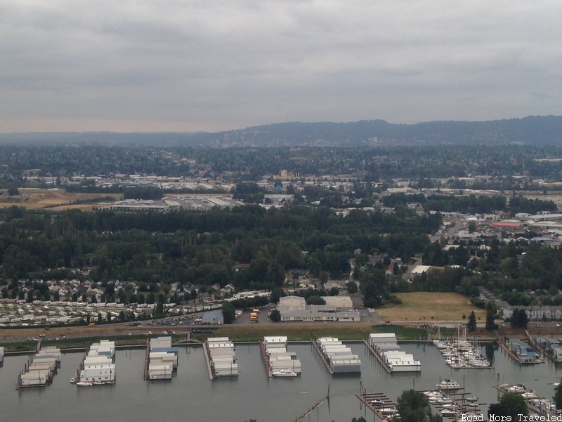 Distant view of downtown Portland