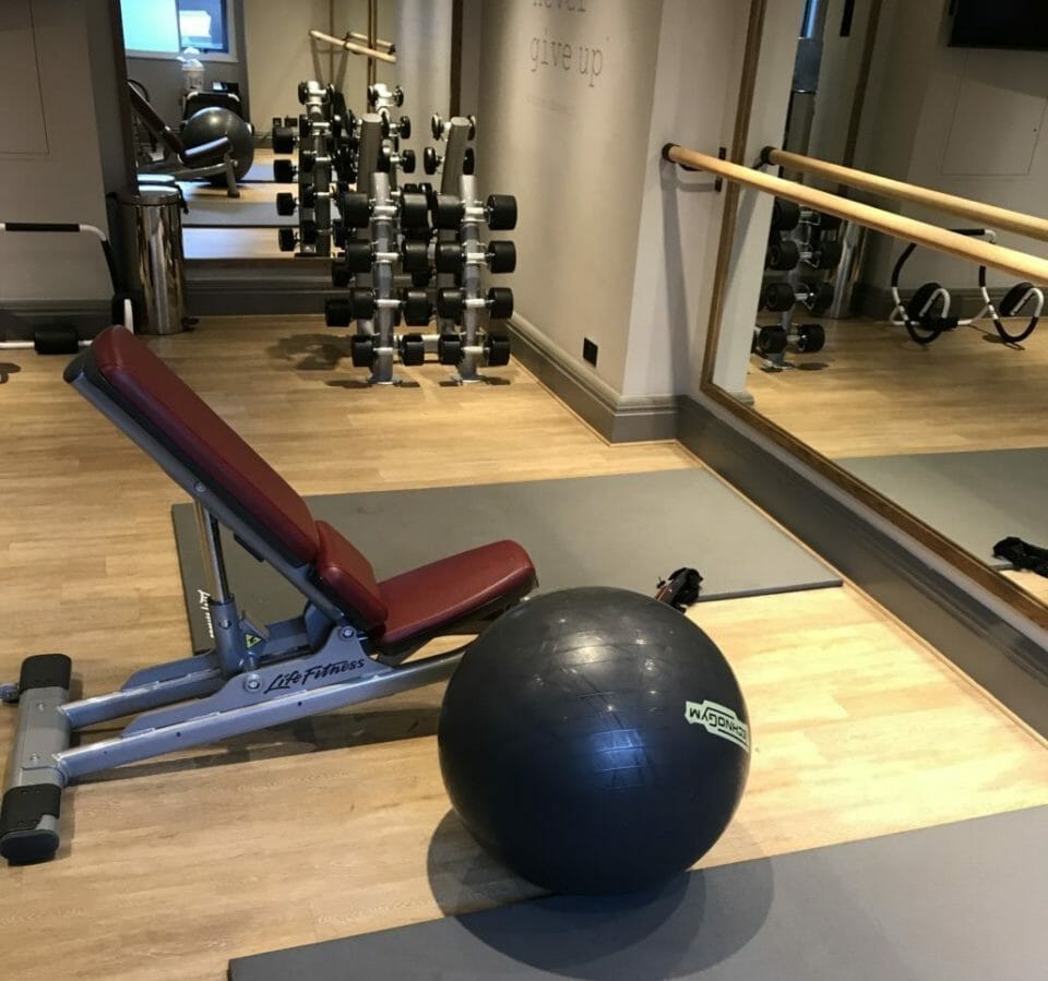 a gym with exercise equipment