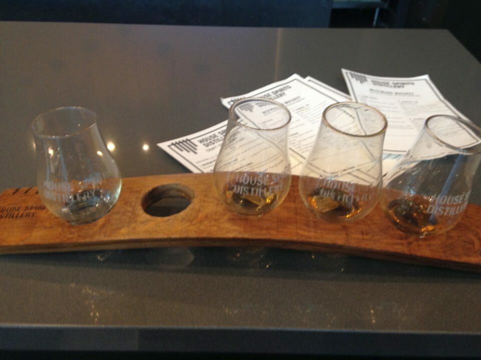 House Spirits Distillery PDX - tasting glasses