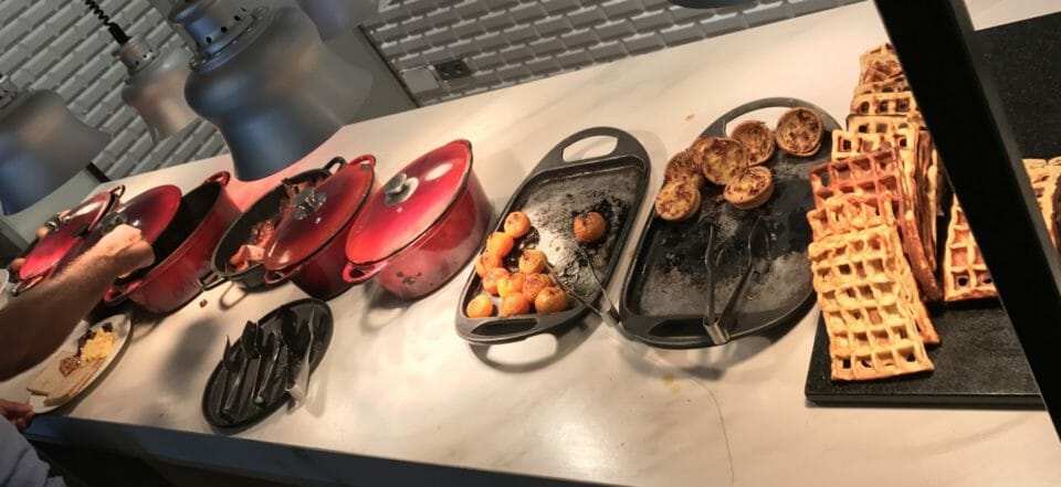 a table with food on it