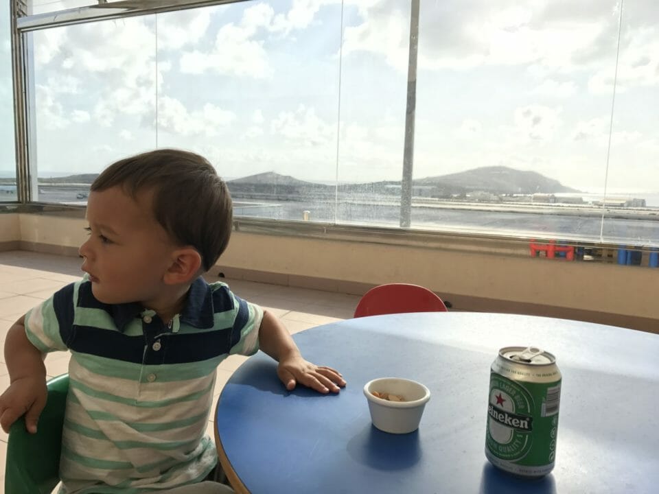 a boy sitting at a table