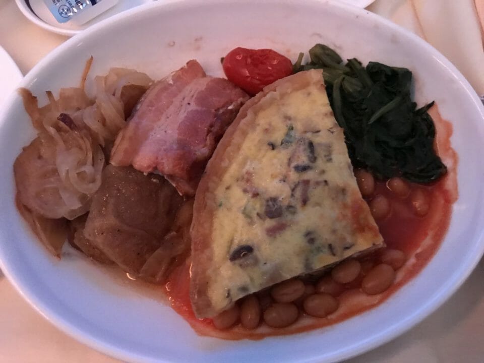 a plate of food on a table
