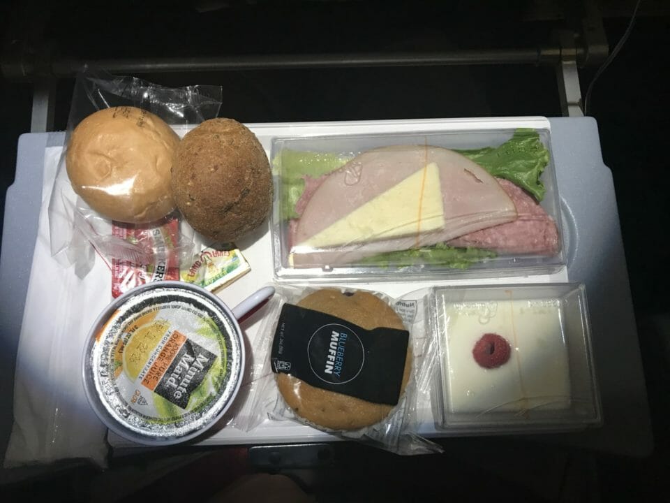 food on a tray