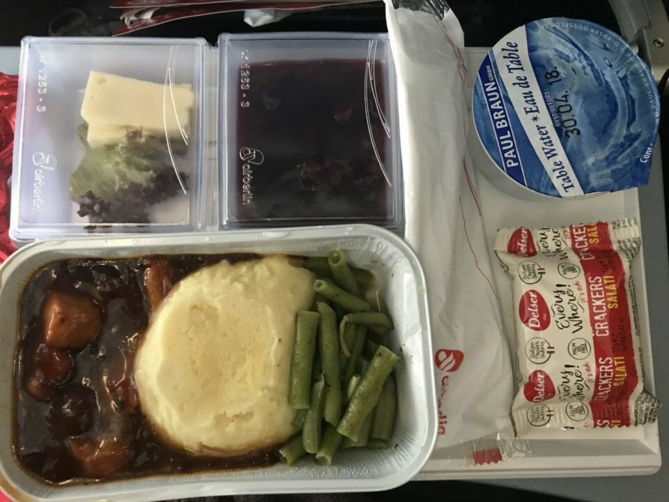 a tray of food on a tray