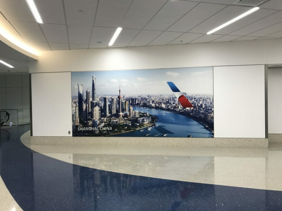 a large poster on a wall