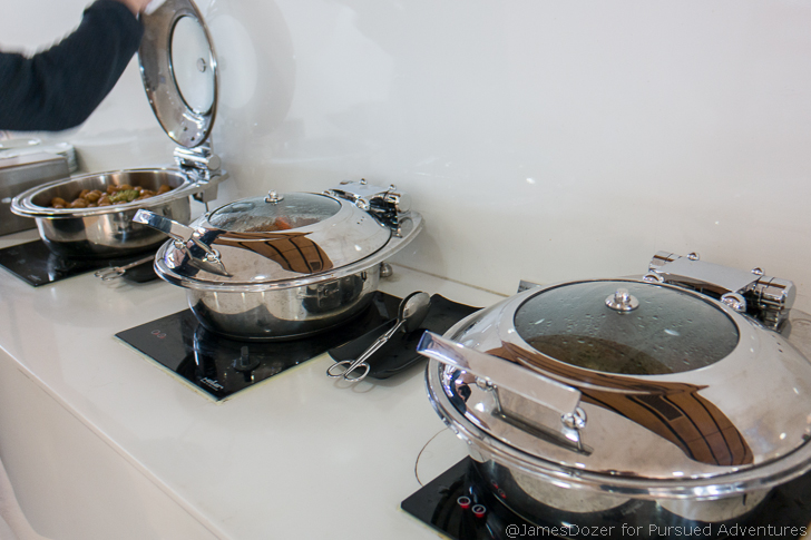 a group of pots on a counter