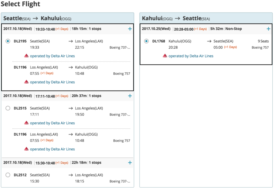 korean air award travel chart