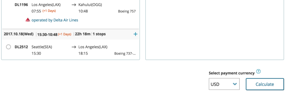 korean air award travel chart