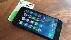a cell phone and a credit card