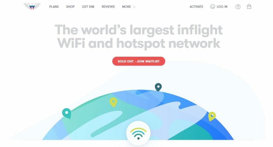 a website with a globe and a map