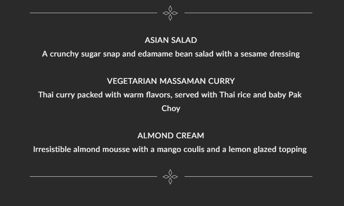 a menu of a restaurant