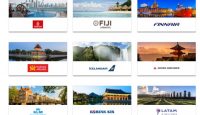 a group of images of different cities