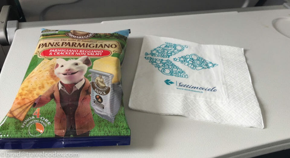 a package of food next to a napkin