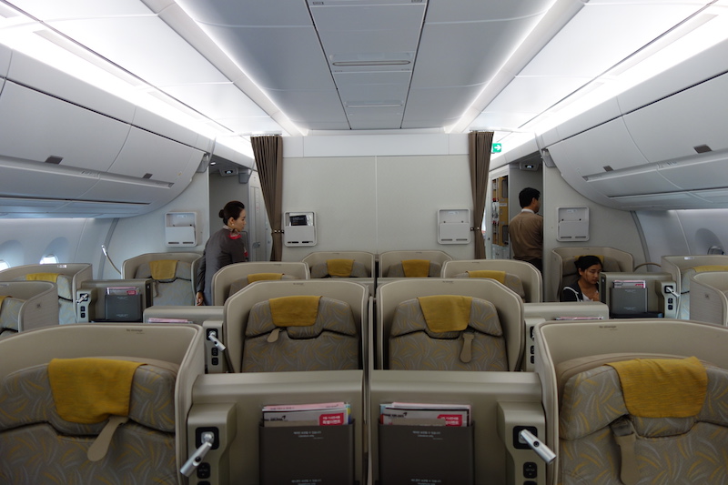 a group of people in an airplane