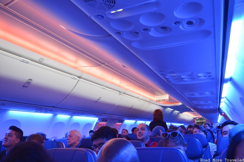 Southwest Boeing 737 MAX 8 launch - mood lighting (rear)