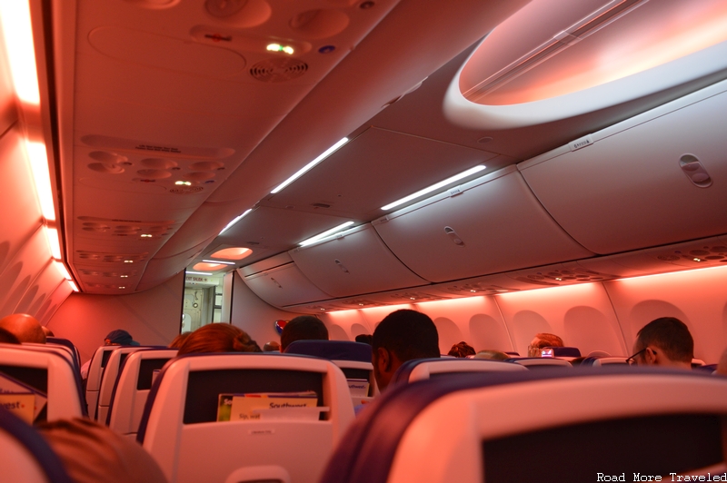 Southwest 737 MAX 8 orange lighting