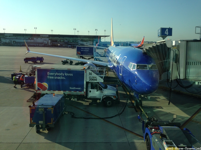 Southwest Boeing 737 MAX 8 launch - at HOU gate